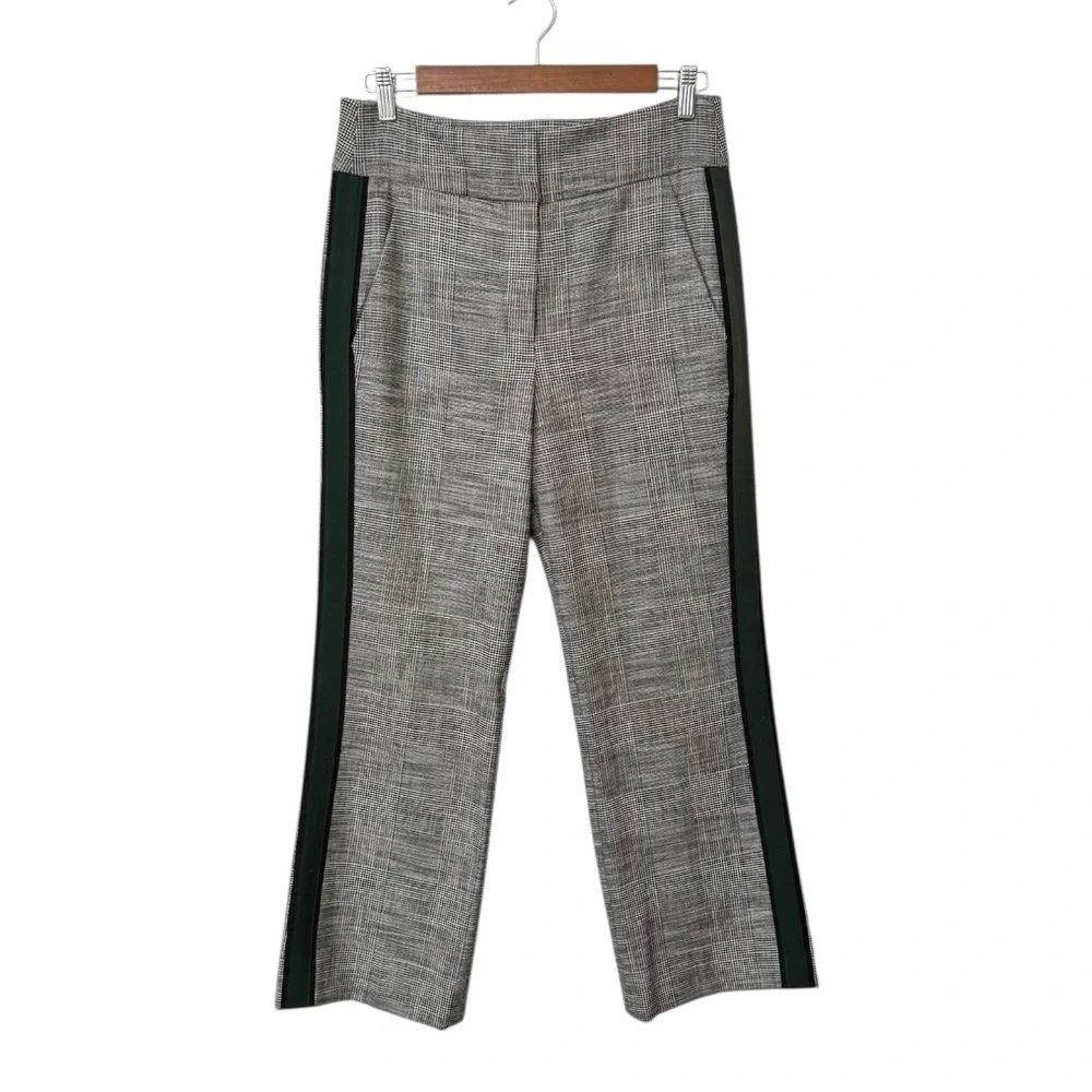 VERONICA BEARD | $395 Cormac Glen Plaid Cropped Trouser in Grey Motif, Size 6 - Picture 5 of 13